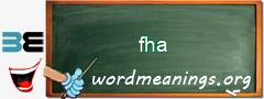 WordMeaning blackboard for fha